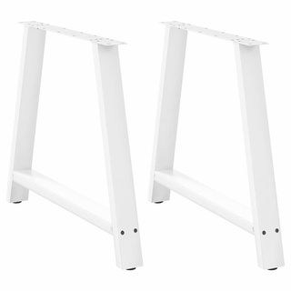 Nogi do stołu jadalnego w kształcie litery A 2 szt. Białe 90x(72-73) cm Stal