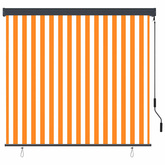 Roleta Biały i Pomarańczowy 180 x 250 cm Materiał i Aluminium