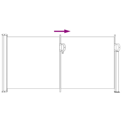 Rozkładany boczny markiz 300 x 100 cm Poliester Prostokątny