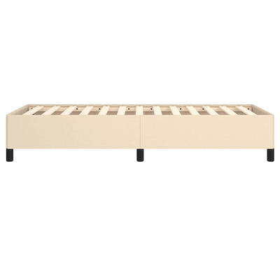 Rama łóżka bez materaca Kremowa 90x200 cm Tkanina