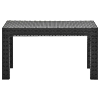 2-cz. zestaw wypoczynkowy, poduszki, rattan PP, antracyt