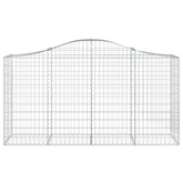 Kosze gabionowe, 6 szt, 200x50x100/120 cm, galwanizowane żelazo