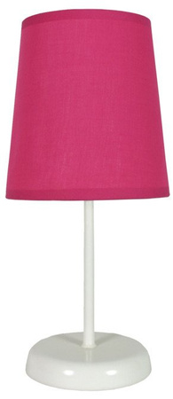 Lampka nocna Gala z abażurem różowa klasyczna E14 40W