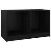 vidaXL Szafka pod TV, czarna, 70x33x42 cm, drewno sosnowe
