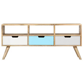 vidaXL Szafka pod TV, 110 x 35 x 48 cm, lite drewno mango