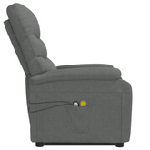 vidaXL Podnoszony fotel masujący, ciemnoszary, tkanina model standard
