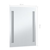 vidaXL Ścienne lustro łazienkowe z LED, 60 x 80 cm wariant 4