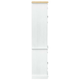 Szafka Łazienkowa Biały 50 x 40 x 185 cm Lite drewno sosnowe