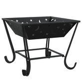 vidaXL Palenisko z pogrzebaczem, 50 cm, XXL, stal