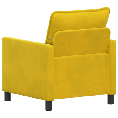 Sofa żółty 76 x 81 x 87,5 cm Welur