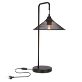 Lampka nocna Kiruna Ledea metalowa czarna nowoczesna E27