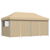 Namiot Imprezowy Beżowy 292 x 580 x 315 cm Materiał Oxford