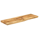 Blat stołu, 100x40x2,5 cm, naturalna krawędź, drewno mango