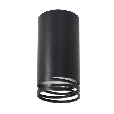 Lampa sufitowa tuba czarna metalowa GU10 pojedyncza