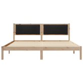 Ramka łóżka Czarny 200 x 200 cm Lite drewno sosnowe