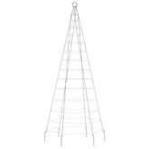 vidaXL Choinka z lampek, na maszt, 200 ciepłych białych LED, 180 cm