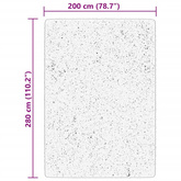 vidaXL Dywan HUARTE z krótkim włosiem, czerwony, 200x280 cm