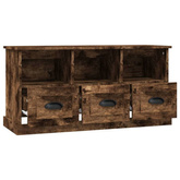 vidaXL Szafka pod TV, przydymiony dąb, 100x35x50 cm