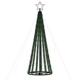 vidaXL Stożkowa choinka z lampek, 275 zimnych białych LED, 180 cm