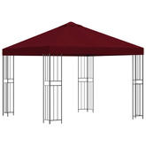 Altana 3 x 3 m bordowy Poliester i Stal 190 gsm