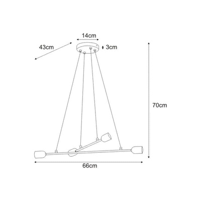 Lampa wisząca K-4380 z serii SITYA BLACK KAJA
