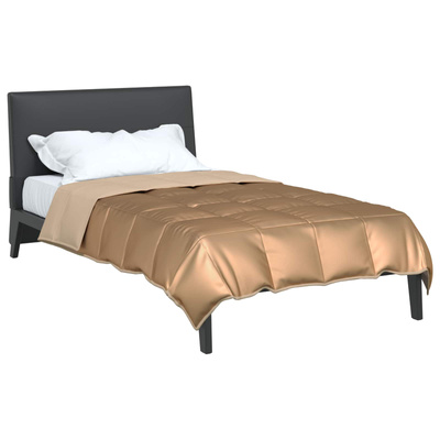 Kołdra na cały rok złoty 140 x 200 cm Satyna i Mikrofibra