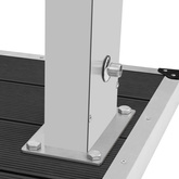 Prysznic ogrodowy z podstawą, WPC, stal nierdzewna