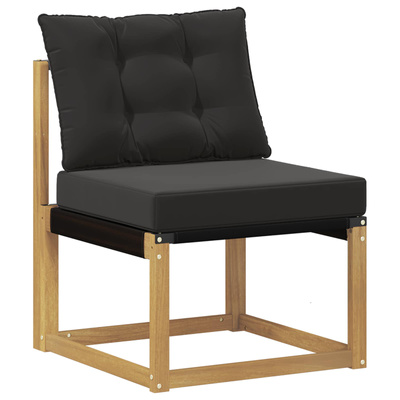 Sofa na zewnątrz Drewno akacji i tekstylen Biały