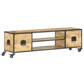 vidaXL Szafka pod TV, 130 x 30 x 39 cm, lite drewno mango