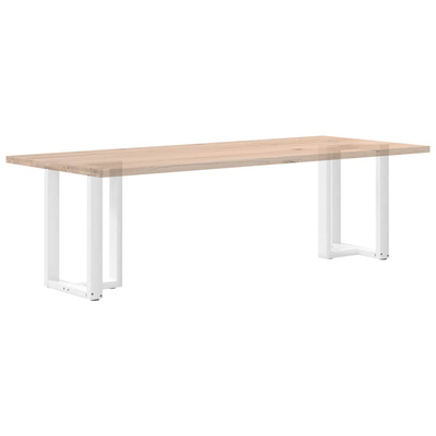 Nogi do stołu jadalnego w kształcie litery T 2 szt. Białe 50x35x(72-73) cm Stal