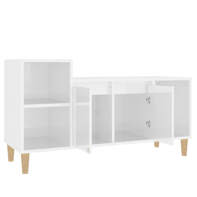 vidaXL Szafka pod TV, wysoki połysk, biała, 100x35x55 cm wariant 4