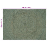 Dywany pokojowe Oliwkowy zielony 140 x 200 cm Juta