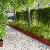 Krawężnik do trawnika 30 szt. 103 x 25 cm Stal Rdzawy