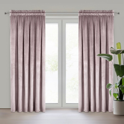 Zasłona Melanie pudrowy róż 140x270