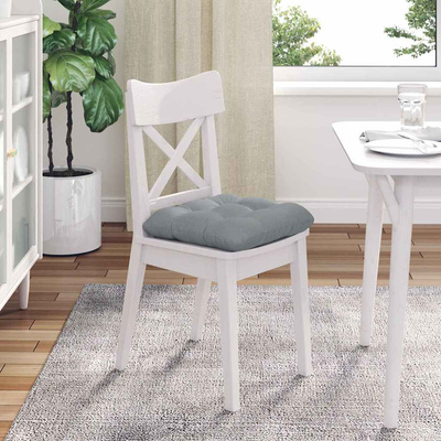 Poduszki na siedziska 4 pcs Jasnoszary 40 x 40 x 12 cm tkanina