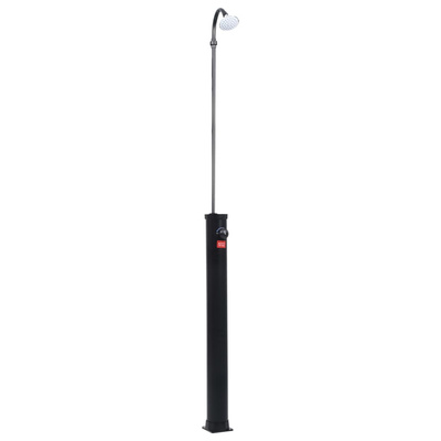 vidaXL Ogrodowy prysznic solarny, czarny, 215 cm, 8 L
