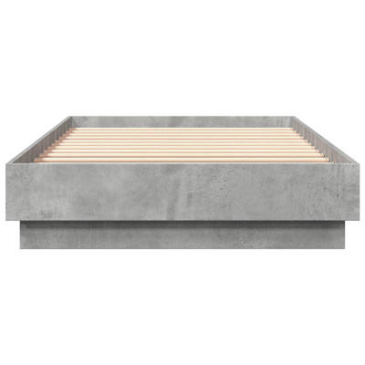Łóżko z ramą z LED Betonowy szary 80 x 200 cm