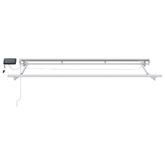 Ręczny ramowy zewnętrzny markizowy z LED Biały 2,5 x 2 m