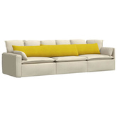 Poduszki na sofę 2 pcs Żółty 200 x 40 cm Tkanina sztruksowa