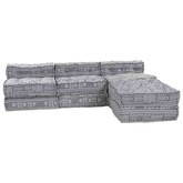 Modularna jednostka sofy 4 pcs jasnoszary tkanina