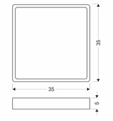 Plafon sufitowy LED QUATTRO czarny – kwadratowy ze szklanym kloszem – minimalistyczna lampa sufitowa