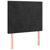 vidaXL Łóżko kontynentalne z materacem, czarne, aksamit 100x200 cm wariant 8
