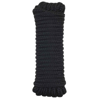 Lina do łodzi 10 mm 9 m Czarny Poliester
