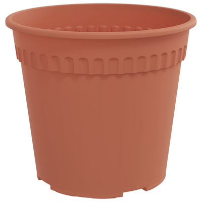 Okrągła doniczka na kwiaty 24 pcs Czerwony ceglasty