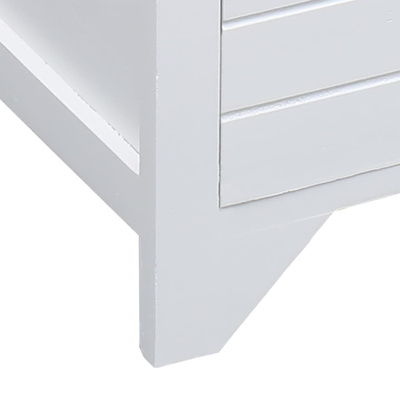 vidaXL Szafka pod TV, biała,108x30x40 cm, drewno paulownia