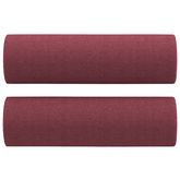 3-osobowa sofa z poduszkami, winna czerwień, 180 cm, tkanina