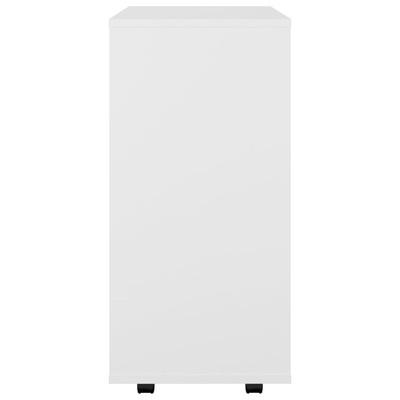 Szafka na kółkach, biała, 60x35x75 cm, materiał drewnopochodny