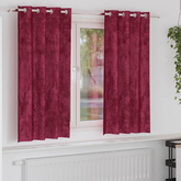 Zasłony z weluru 2 pcs Czerwone wino 175 x 140 cm Aksamit