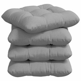 Poduszki na siedziska 4 pcs Szary chmur 40 x 40 x 12 cm tkanina