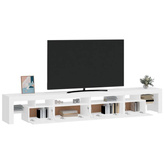 vidaXL Szafka pod TV z oświetleniem LED, biała, 260x36,5x40 cm